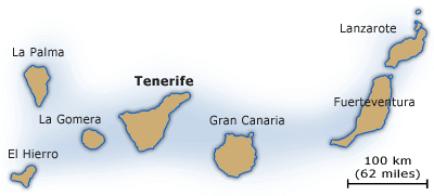 map canary islands tenerife